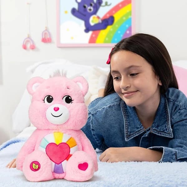 خرس پولیشی قلبی صورتی 28 سانتی Care Bears — تصویر ۳