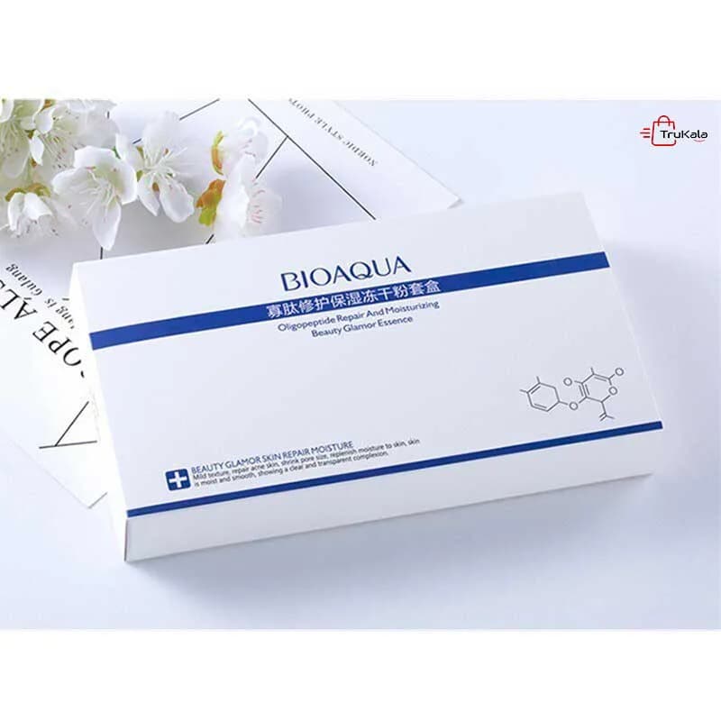 پک کوکتل مالشی 6 عددی پودری و مایع جوانساز بیوآکوا Bioaqua — تصویر ۲
