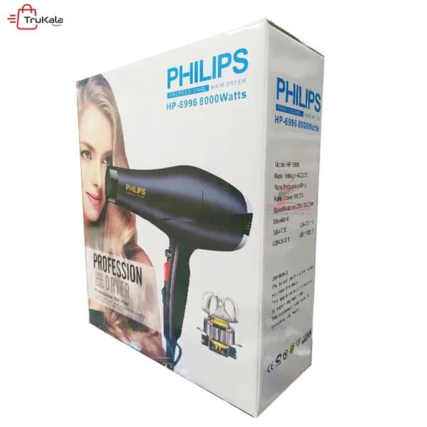 سشوار موتور سنگین یون دار فلیپس 6996_philips HP — تصویر ۲