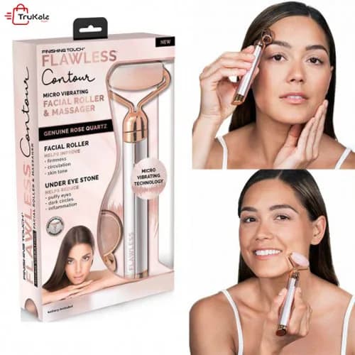 جید رولر (ماساژور) دو کاره صورت فلاولس Flawless Facial Roller & Massager — تصویر ۲