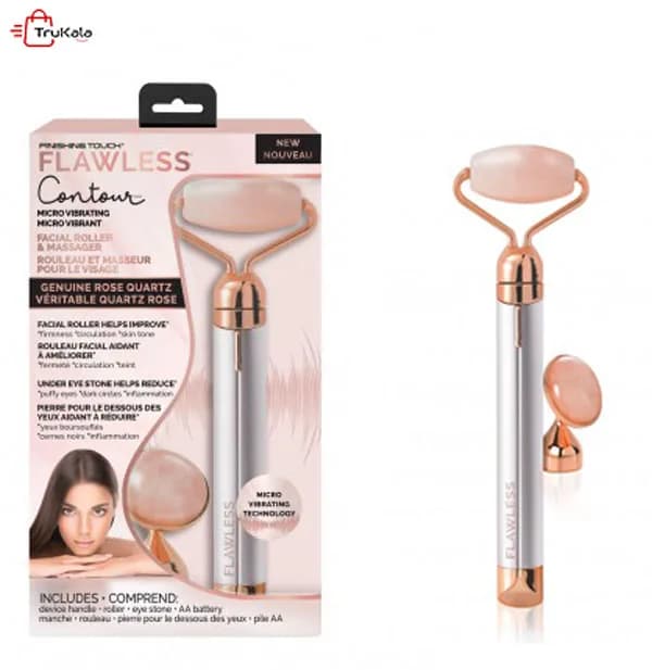 جید رولر (ماساژور) دو کاره صورت فلاولس Flawless Facial Roller & Massager