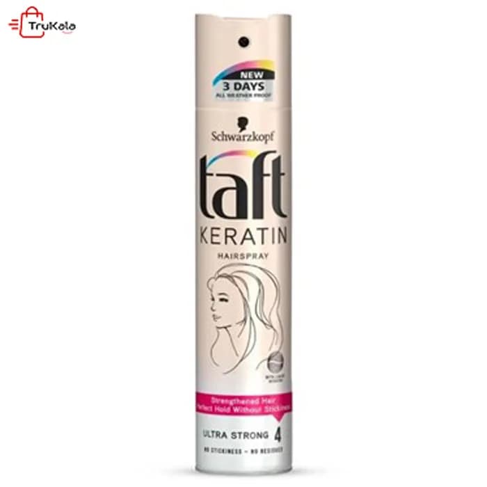 اسپری حالت دهنده مو کراتینه تافت Ultra Strong حجم 250 میلی لیتر