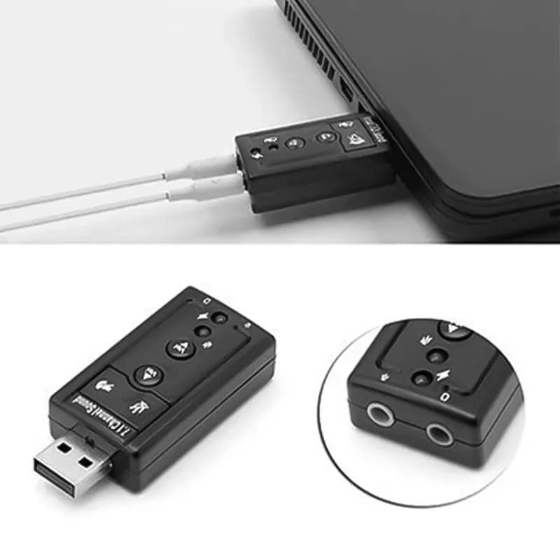 کارت صدا اکسترنال USB مدل ولوم دار Virtual 7.1 — تصویر ۴