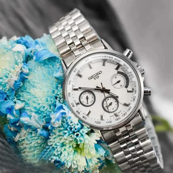 ساعت مچی عقربه ای زنانه سیکو سفید نقره ای مدل 42L