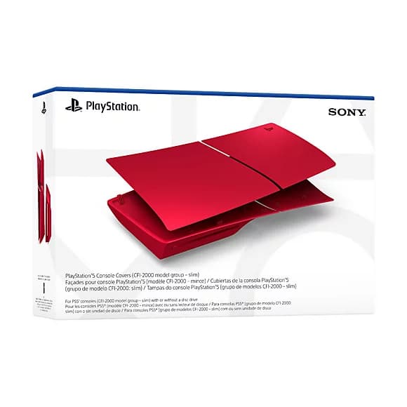 کاور کنسول پلی استیشن 5 اسلیم مدل PS5 Slim Console Covers Volcanic Red — تصویر ۳