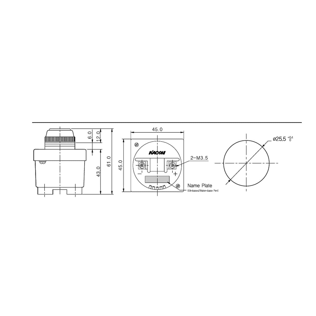 آژیر صنعتی کاکون مدل KACON HRB-PS52 IR 24 V AC/DC — تصویر ۳