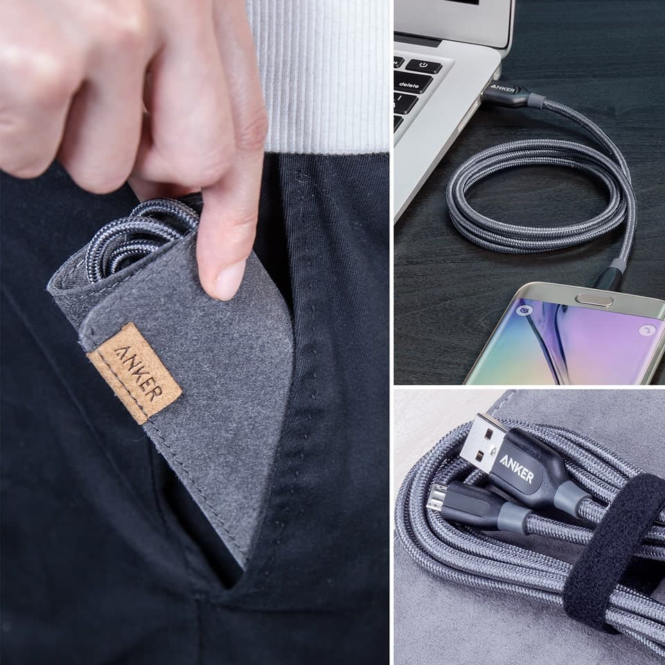 کابل شارژر USB به micro usb انکر Anker Micro USB Cable 3Feet A8142HA1 — تصویر ۳