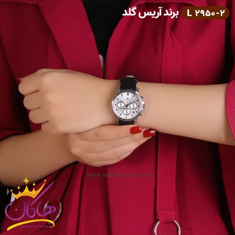 ساعت آریس گلد زنانه بند چرم کرنوگراف L2950/2 — تصویر ۳