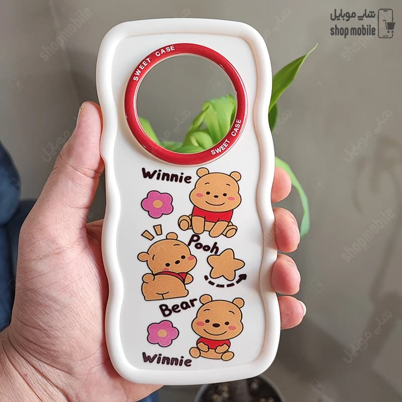 قاب گوشی شیائومی ردمی 14C / ردمی A4 / پوکو C75 (کاور عروسکی موج دار طرح خرس پو Pooh)