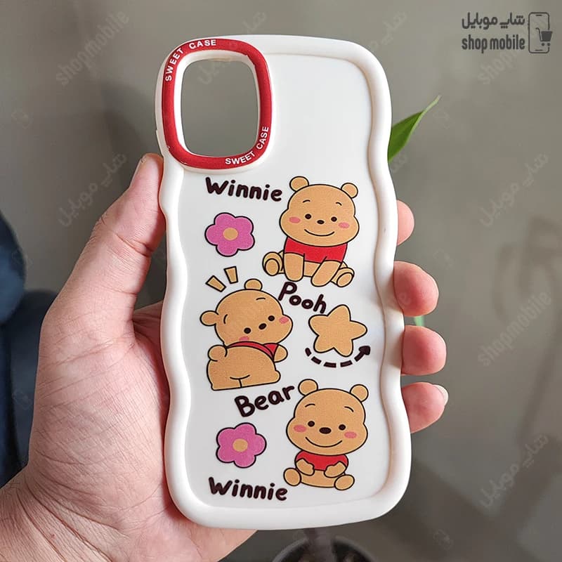 قاب گوشی سامسونگ گلکسی A06 (کاور عروسکی موج دار طرح خرس پو Pooh)