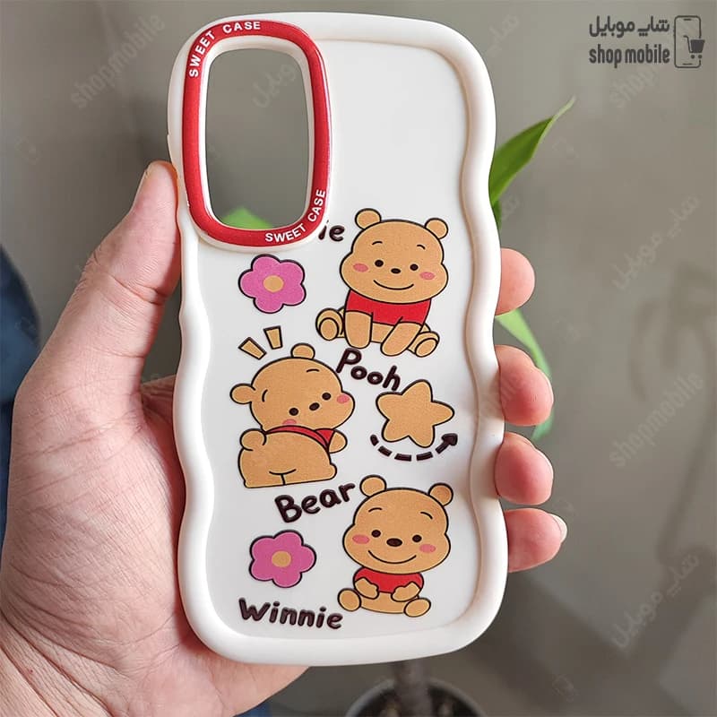 قاب گوشی سامسونگ گلکسی A16 (کاور عروسکی موج دار طرح خرس پو Pooh)