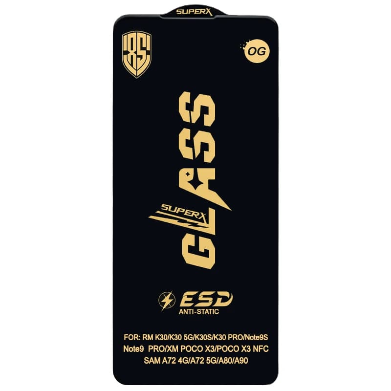 گلس گوشی سامسونگ گلکسی A80/A90 (گلس شیشه ای Anti Static مدل OG Super X)