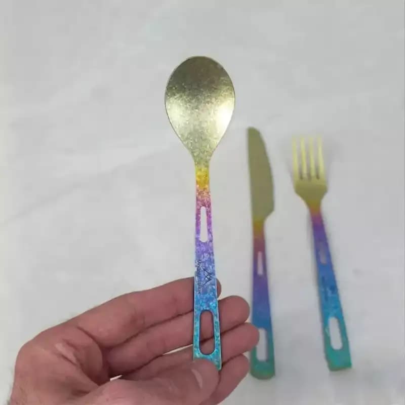 ست قاشق، چنگال و چاقو تیتانیومی ماونتین هایکر مدل SZK1047 — تصویر ۵