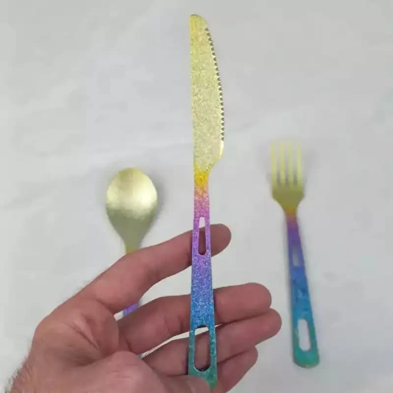 ست قاشق، چنگال و چاقو تیتانیومی ماونتین هایکر مدل SZK1047 — تصویر ۶
