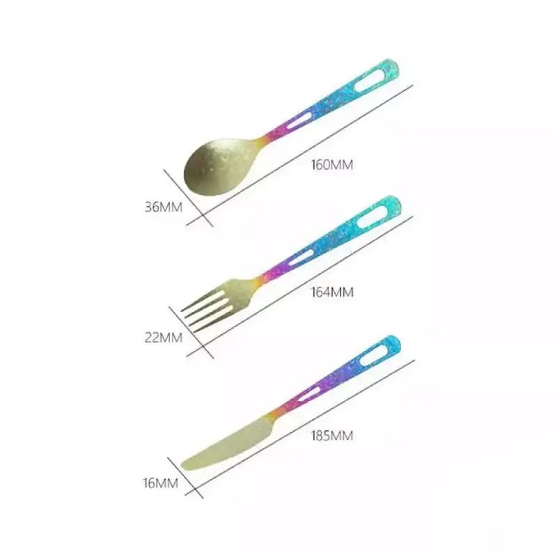 ست قاشق، چنگال و چاقو تیتانیومی ماونتین هایکر مدل SZK1047 — تصویر ۷