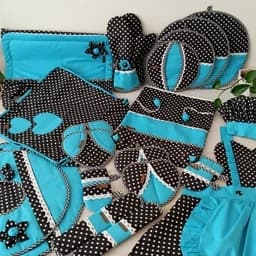 سرویس پارچه ای آشپزخانه 12 تکه با کتان نخ ترک برند زیزان — تصویر ۲