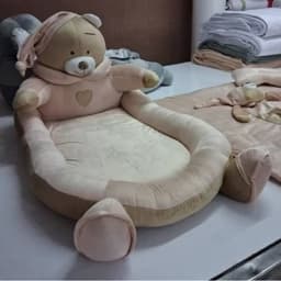 سرویس خواب گارددار نوزادی مخمل 3 تکه طرح خرس — تصویر ۳
