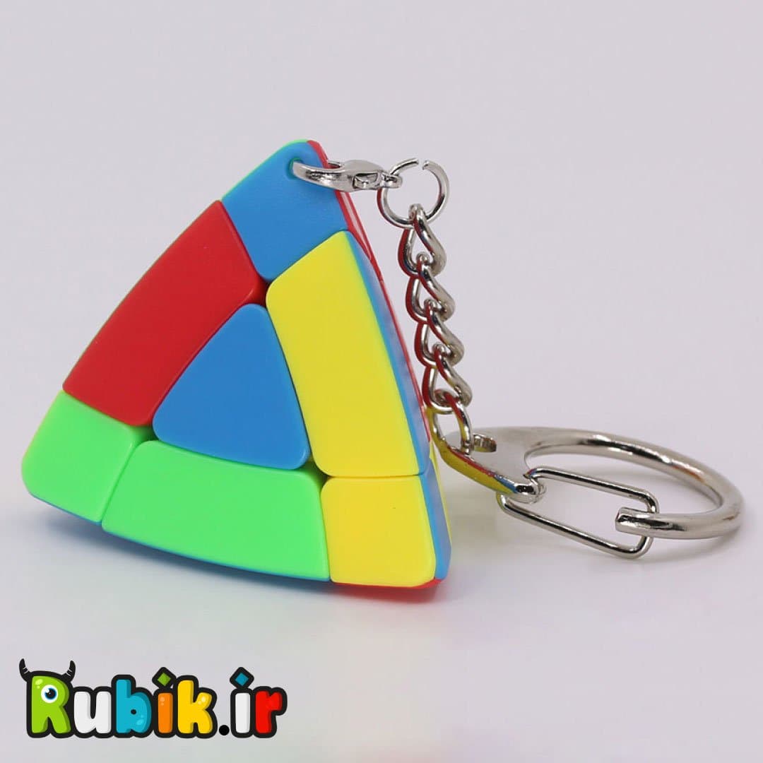 جاکلیدی هرم برج جادویی شنگ شو استیکرلس Sengso Keychain Mini Tetrahedron magic tower cube