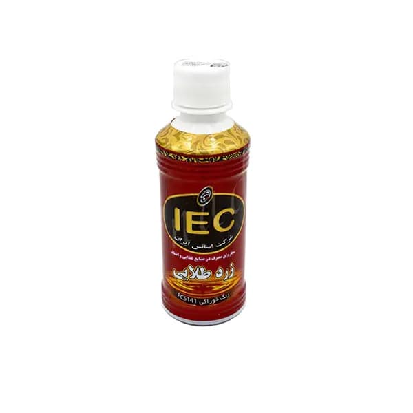 رنگ خوراکی اسانس ایران IEC مدل مایع زرد طلایی – 250 گرم