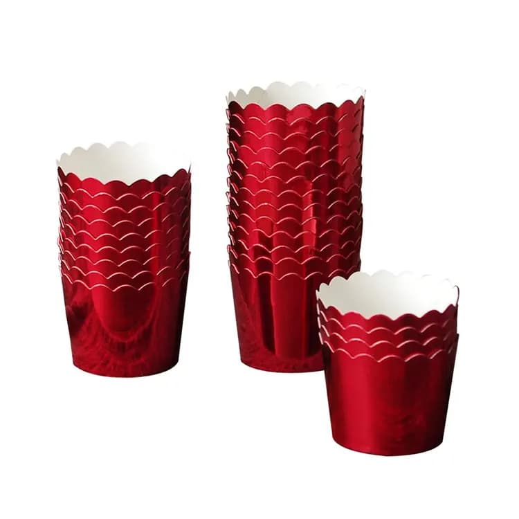کپسول کاغذ مافین و کاپ کیک نسوز مدل لیزری مجموعه 50 عددی