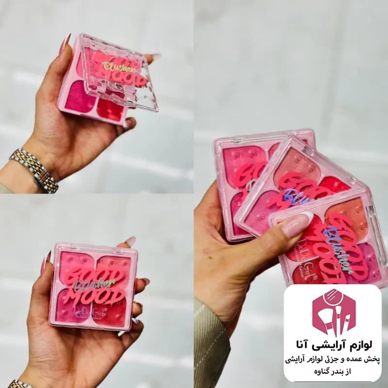 پالت رژگونه 4 رنگ کد4203 بسته 24 عددی (پخش عمده لوازم آرایشی آنا)