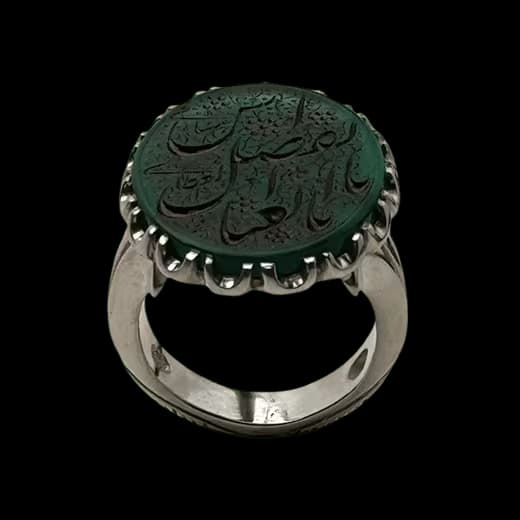 انگشتر عقیق سبز-مدل R1607
