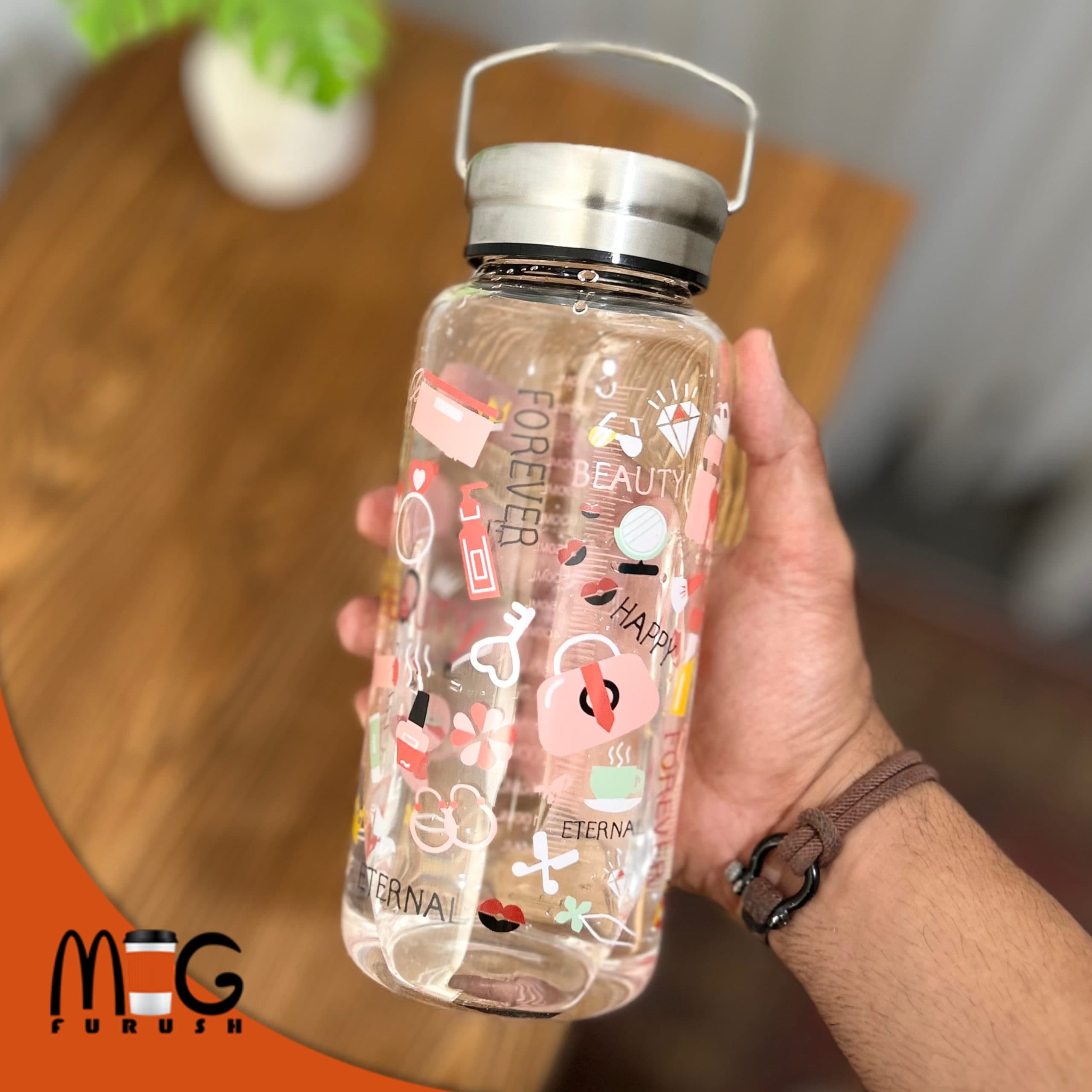 بطری شیشه ای طرح دار — تصویر ۵