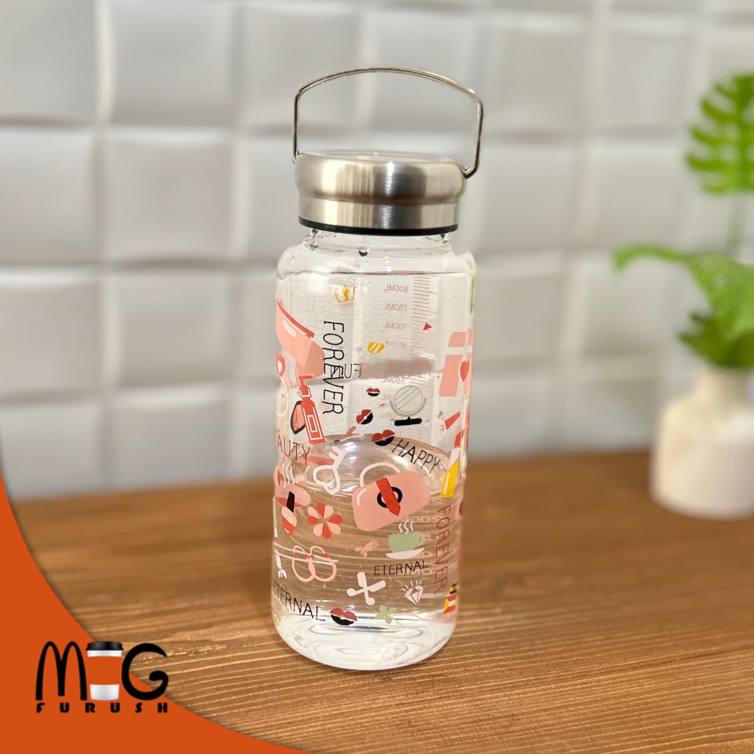 بطری شیشه ای طرح دار — تصویر ۲