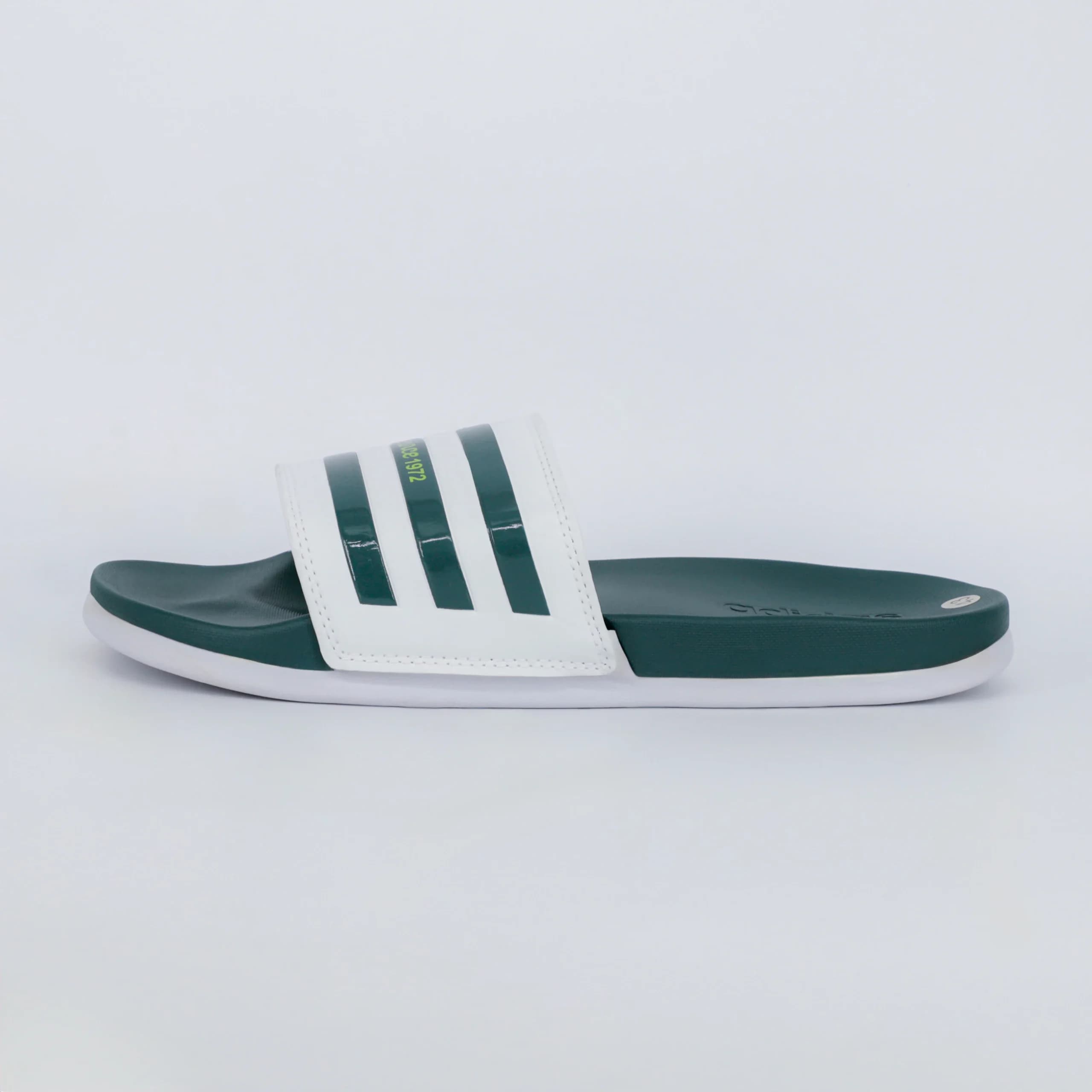 دمپایی آدیداس slipper adidas مردانه مسترکوالیتی سفید سبز کد 659 — تصویر ۴