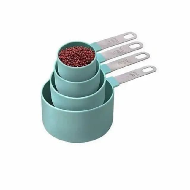 پیمانه پلاستیکی دسته استیل 4 تایی