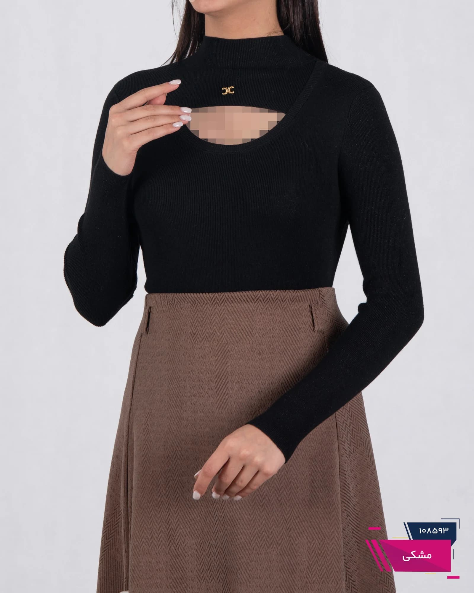 بلوز بافت زنونه وارداتی یقه باز شاینی 92395/CELIN — تصویر ۶