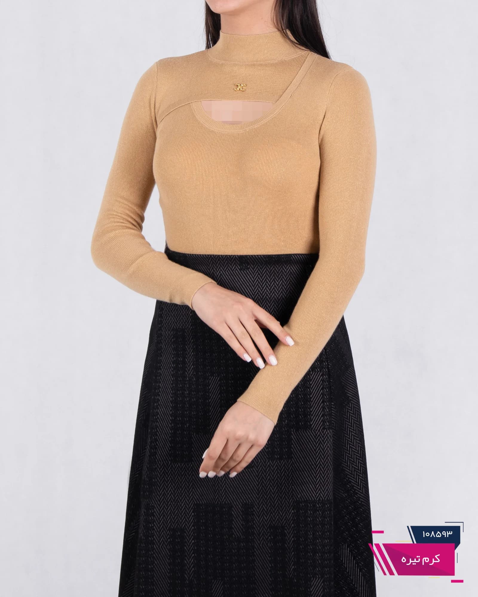 بلوز بافت زنونه وارداتی یقه باز شاینی 92395/CELIN — تصویر ۸