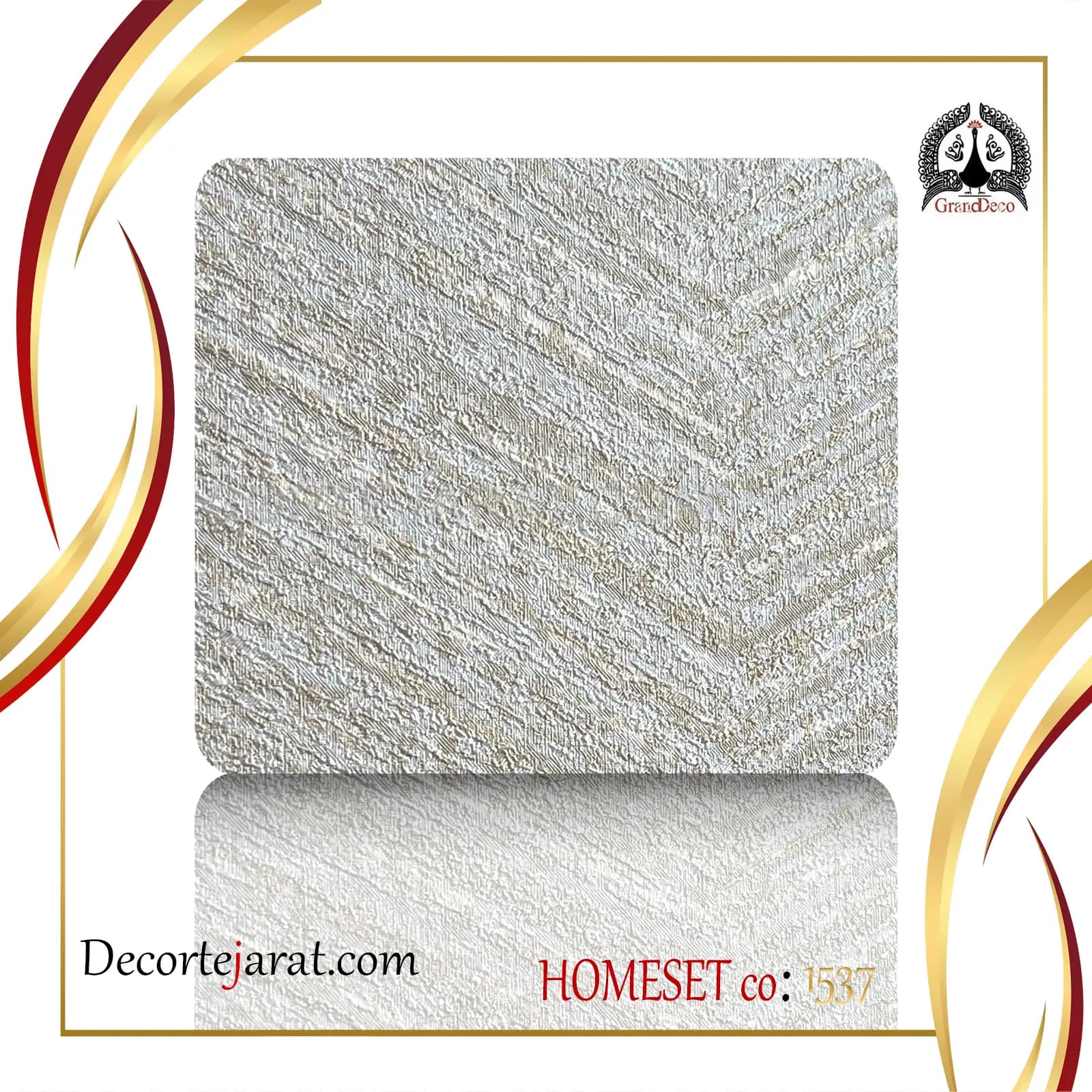 کاغذ دیواری راه راه طوسی HS-1537