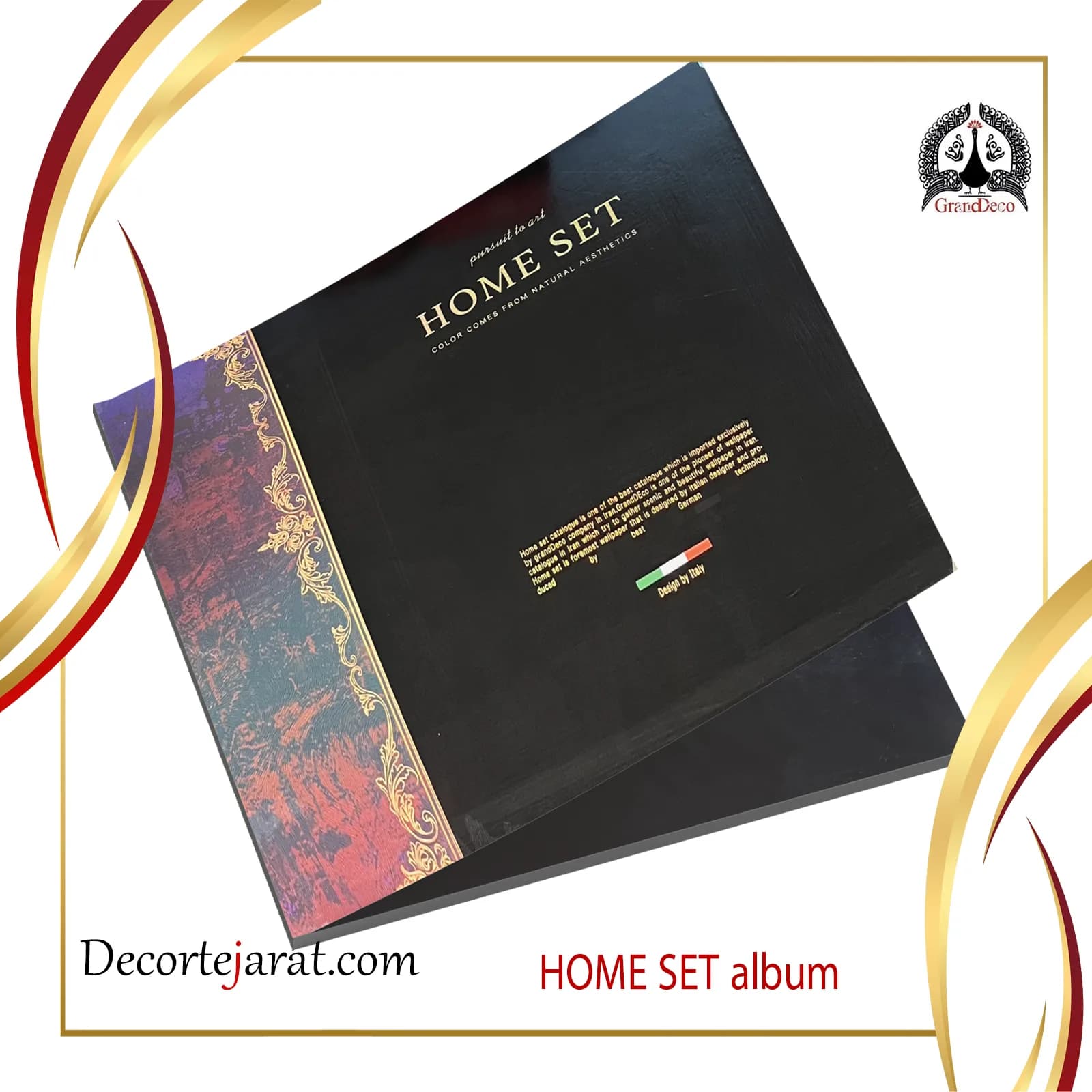 کاغذ دیواری کرم هندسی HS-1532 — تصویر ۲
