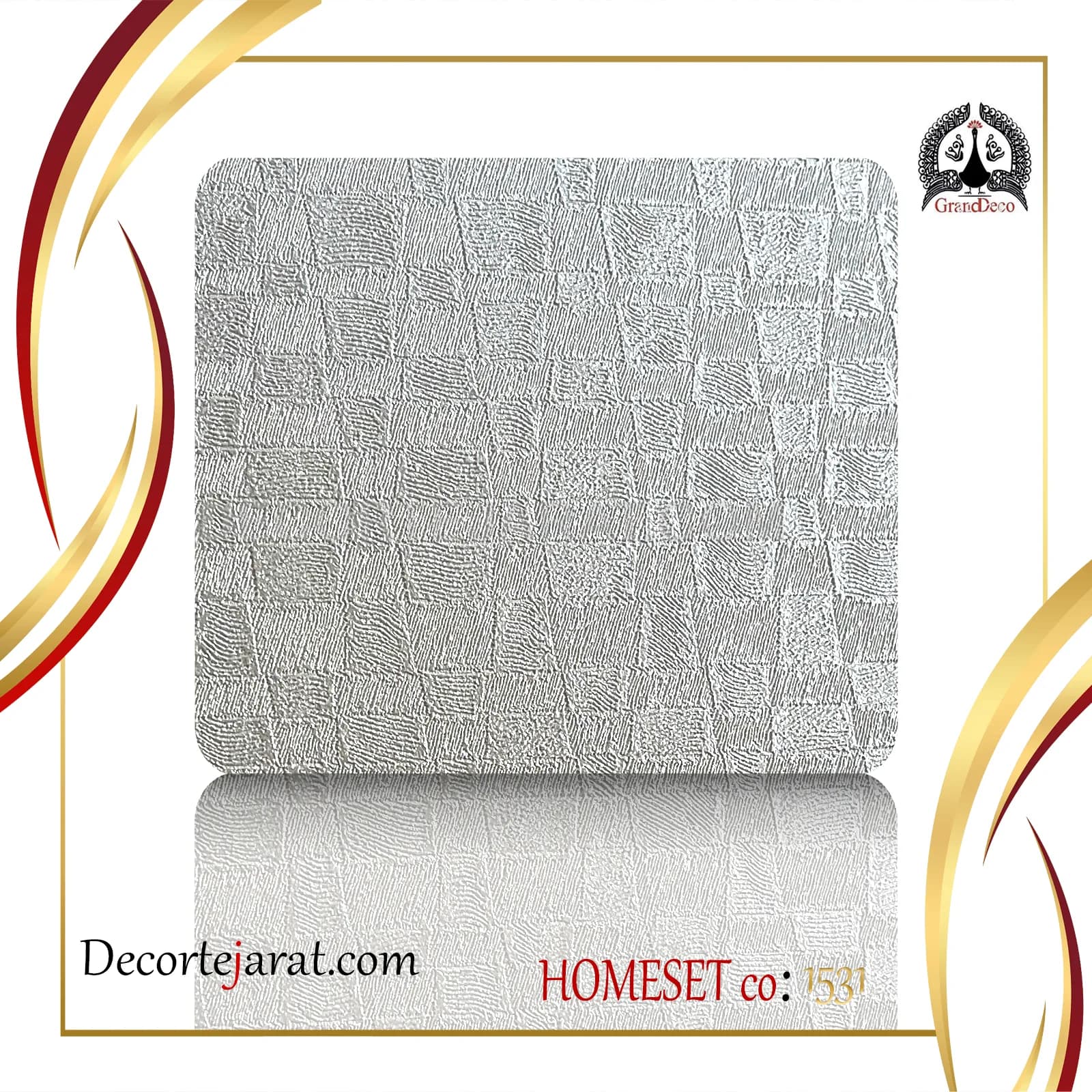 کاغذ دیواری طوسی هندسی HS-1531