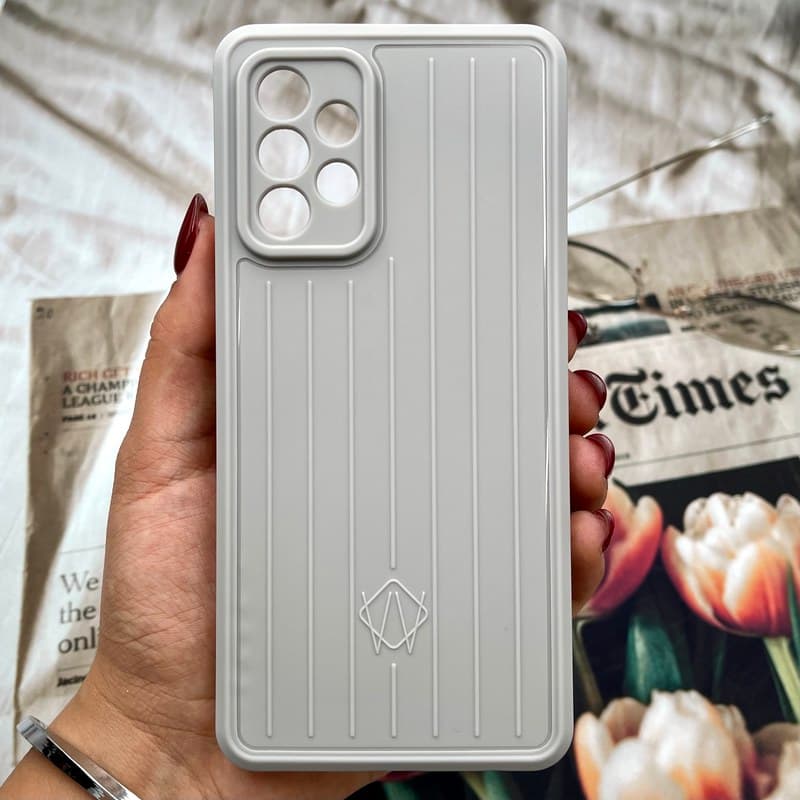 قاب گوشی Galaxy A52 / Galaxy A52S سامسونگ سیلیکونی ضد ضربه ایربگ دار خسته محافظ لنز دار طوسی کد 311432
