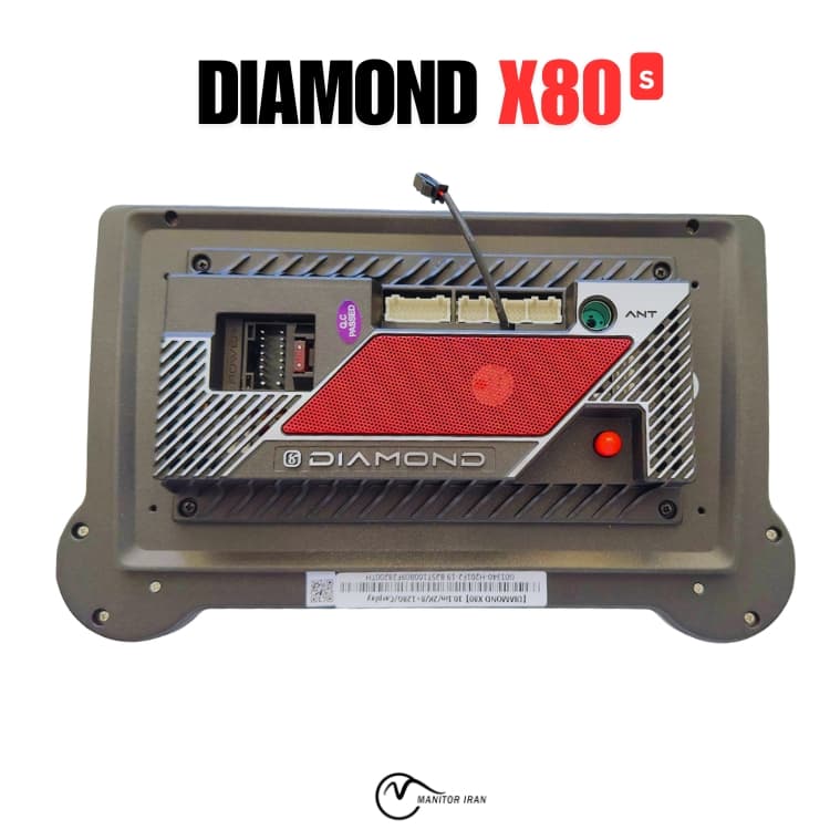مانیتور اکتیون برند دایموند 2+32 اپل کارپلی 10.1 اینچ مدل X80 همراه با قاب