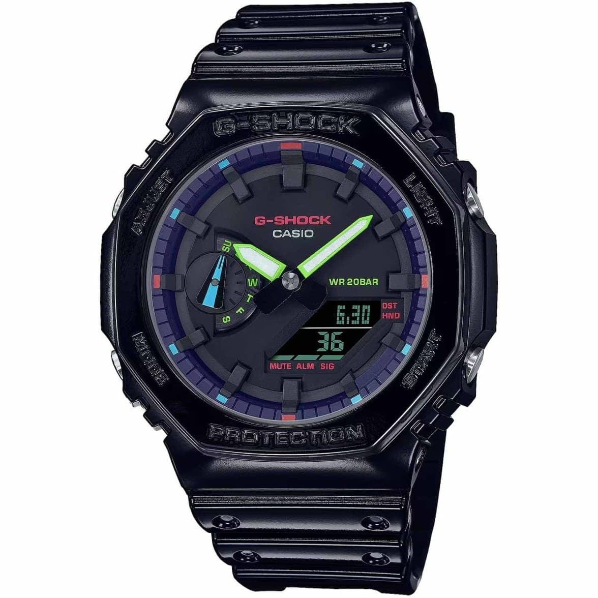 ساعت کاسیو جیشاک مدل CASIO GA-2100RGB-1A