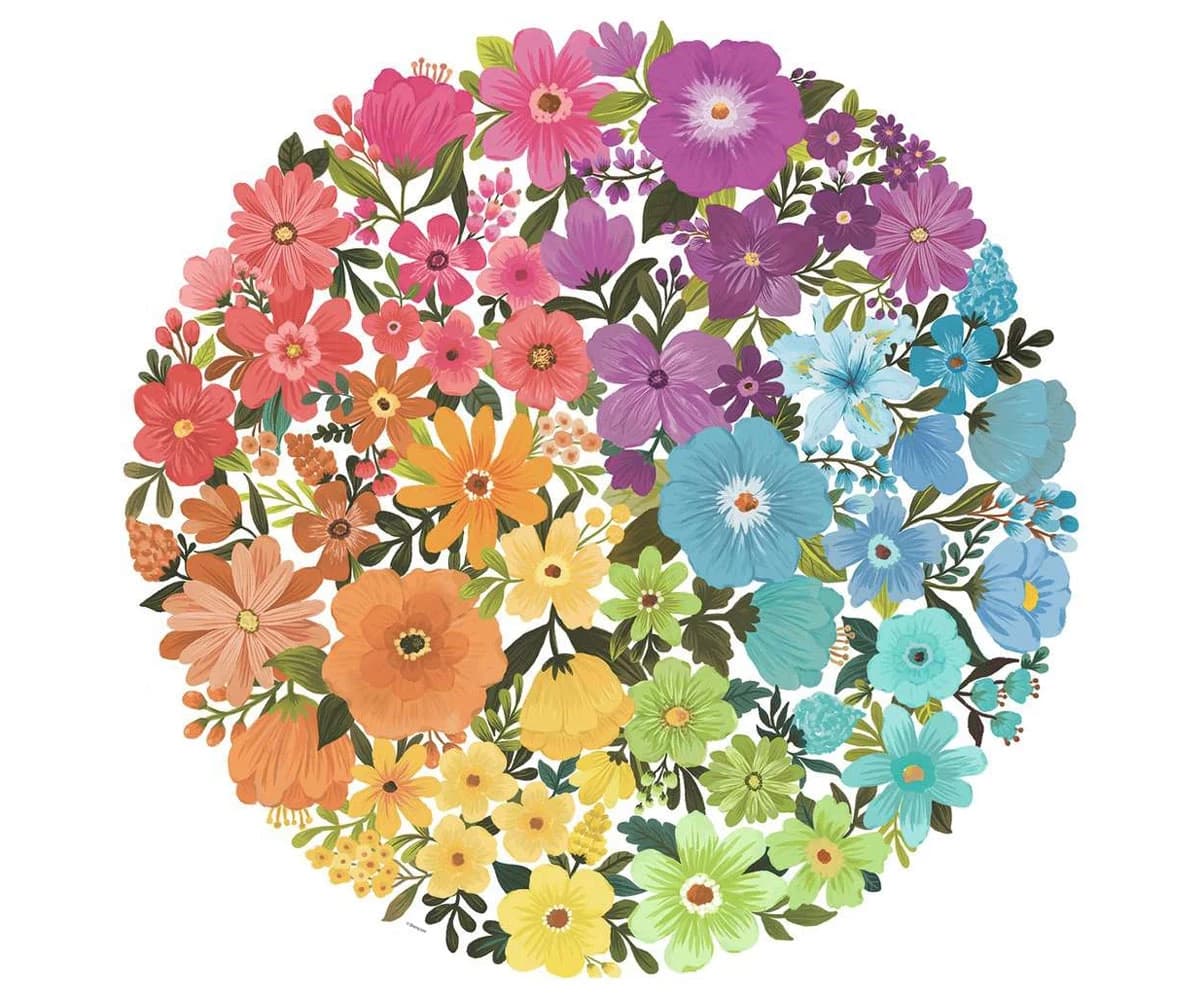 پازل 500 تكه رونزبرگر طرح Flowers Circular كد 17167 — تصویر ۳