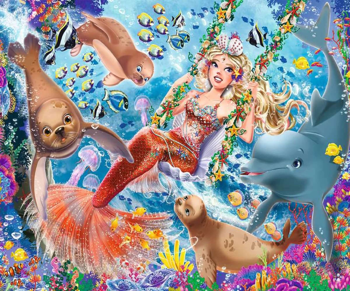 پازل 48 تكه رونزبرگر طرح Mermaid Tea Party كد 05147 — تصویر ۲