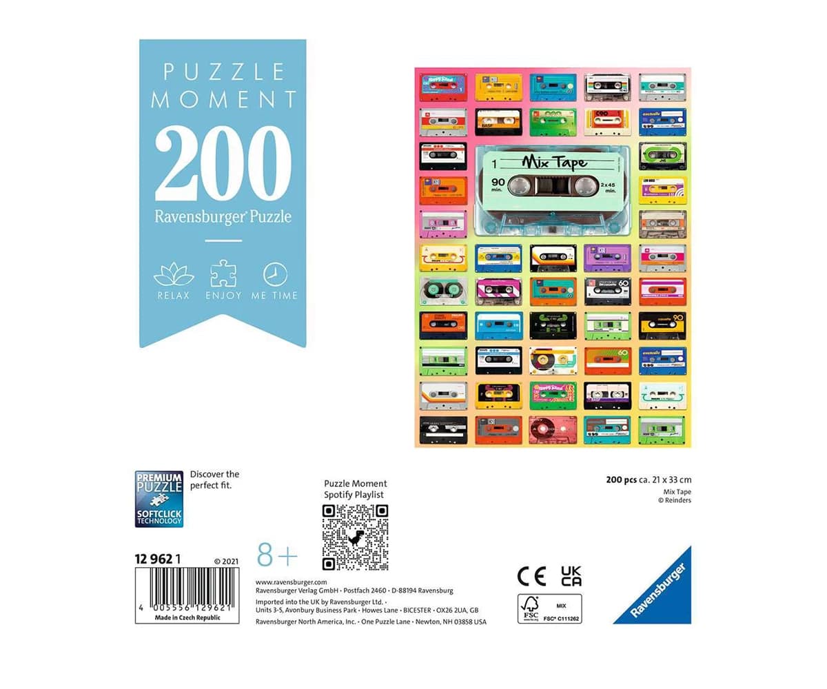 پازل 200 تكه رونزبرگر طرح Mix Tape كد 12962 — تصویر ۲