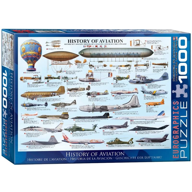 پازل 1000 تكه یوروگرافیک طرح History of Aviation كد 0086-6000