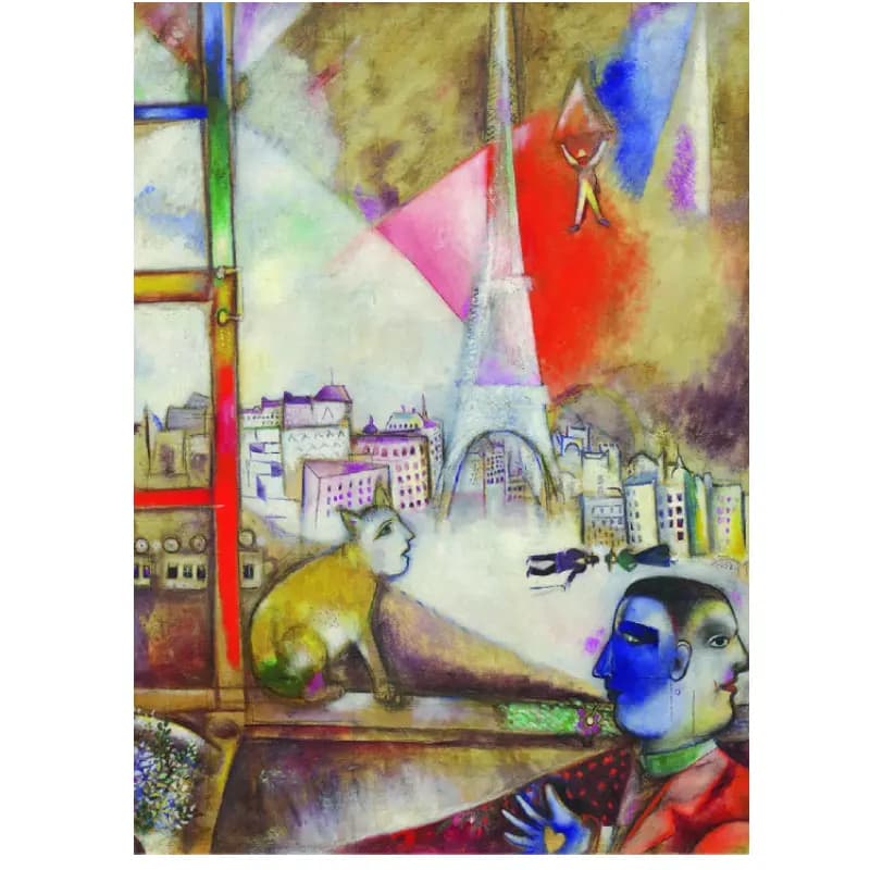 پازل 1000 تكه یوروگرافیک طرح Paris Through the Window كد 0853-6000 — تصویر ۲