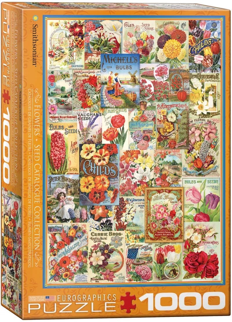 پازل 1000 تكه یوروگرافیک طرح Flowers Seed Catalogue Collection كد 0806-6000