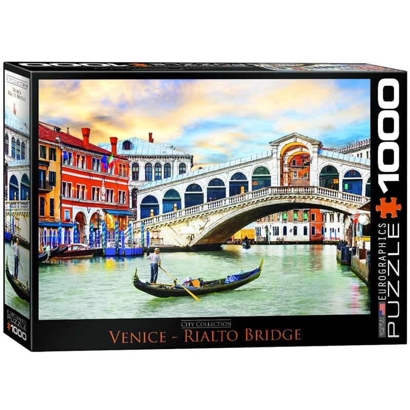 پازل 1000 تكه یوروگرافیک طرح Rialto Bridge, Venice كد 0766-6000