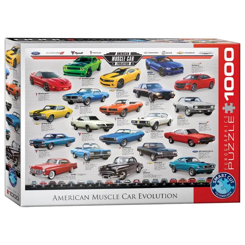 پازل 1000 تكه یوروگرافیک طرح American Muscle Car Evolution كد 0682-6000