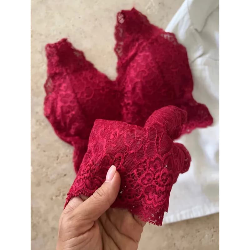 ست برالت و شورت دانتل زنانه فانتزی Aosirosr سایز 34 تا 40 — تصویر ۳
