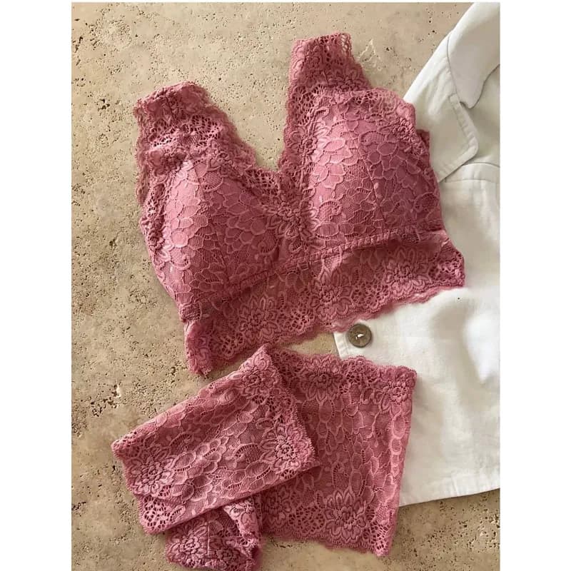 ست برالت و شورت دانتل زنانه فانتزی Aosirosr سایز 34 تا 40 — تصویر ۵