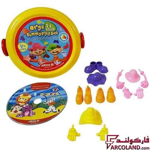 خمیر بازی سطلی 14 رنگ آریا مدل Arya 1027 — تصویر ۵