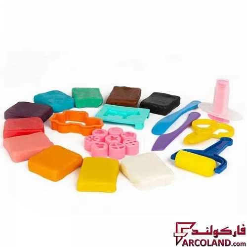 خمیر بازی سطلی 10 رنگ آریا مدل Arya 1065 — تصویر ۲